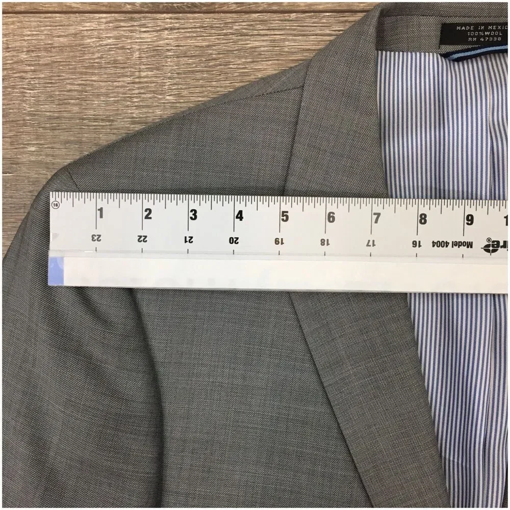 TOMMY HILFIGER Mens Blazer Sport Coat Casual 2 Button Jacket Size‎ 42L Wool Suit